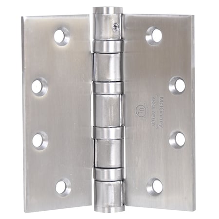 Mckinney Oil Bearing Butt Hinge, 5" x 4-1/2", US32D, NRP, Heavy, Steel Base T4A3386 5X4-1/2 32D NRP